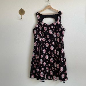 Torrid Floral Skull Print Dress - Size 24